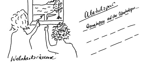 Scribble Wahrheitsräume und Überholspur