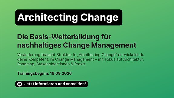 Change Management Training Architecting Change bei TEAMWILLE