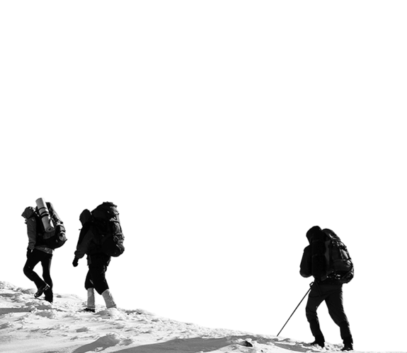 Bergsteiger erklimmen den Gipfel